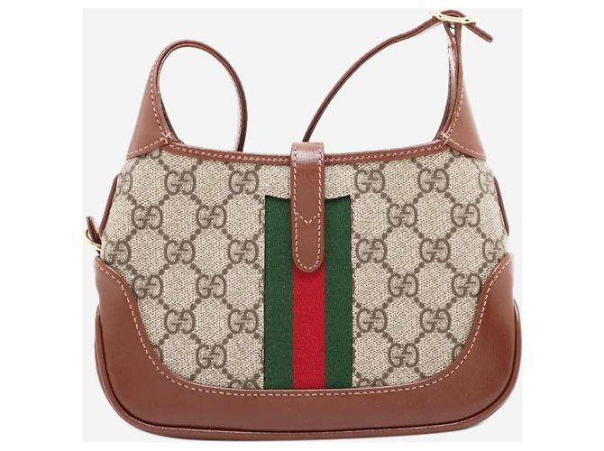Gucci Borsa Jackie 1961 in GG Supreme marrone - vista 2