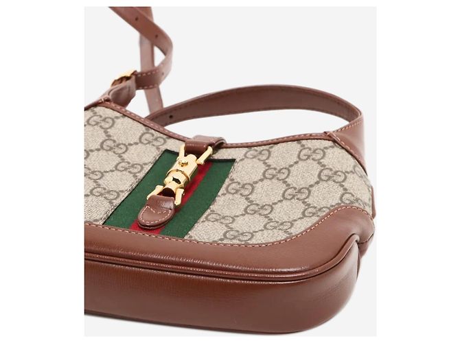 Gucci Borsa Jackie 1961 in GG Supreme marrone - vista 3