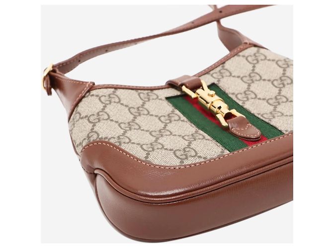 Gucci Borsa Jackie 1961 in GG Supreme marrone - vista 4