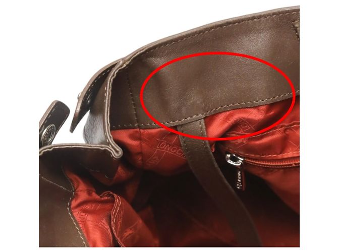 Longchamp Leder Tote Bag Braun - Ansicht 12