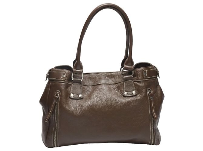 Longchamp Leder Tote Bag Braun - Ansicht 2