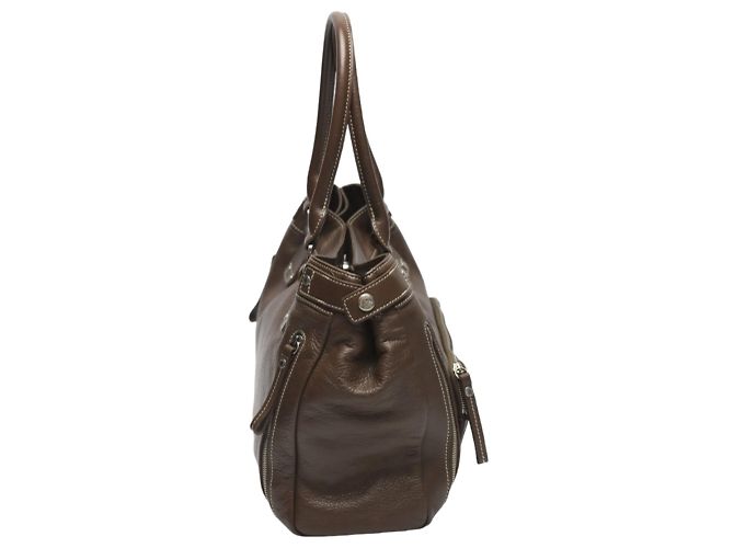 Longchamp Leder Tote Bag Braun - Ansicht 3