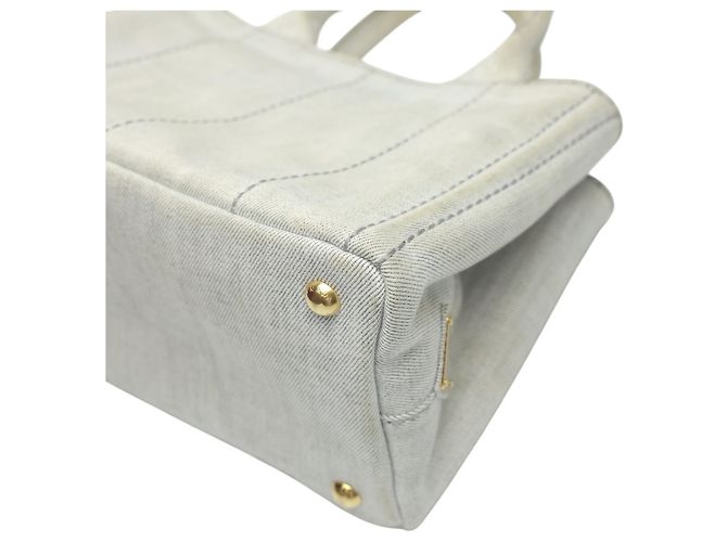 Bolsa Tote Canapa da Prada Branco - vista 10