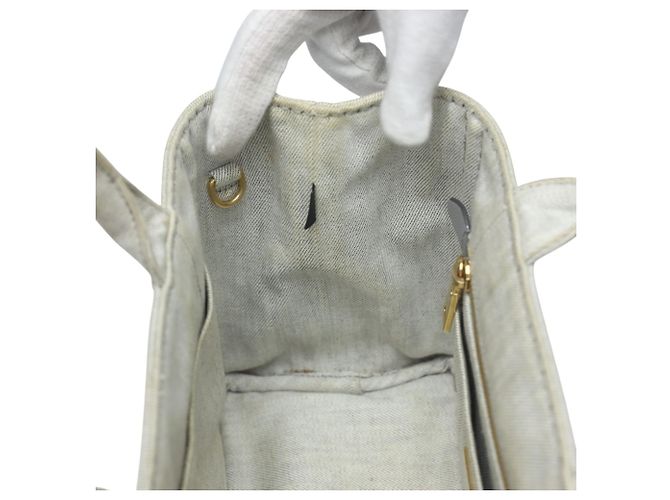 Bolsa Tote Canapa da Prada Branco - vista 16