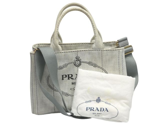 Bolsa Tote Canapa da Prada Branco - vista 2