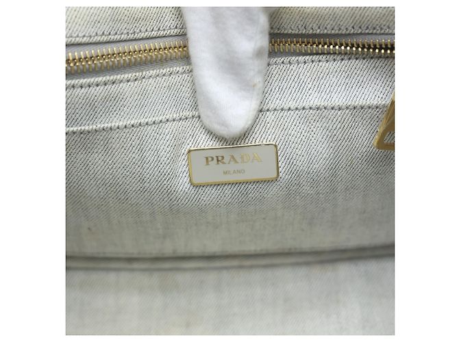 Bolsa Tote Canapa da Prada Branco - vista 20