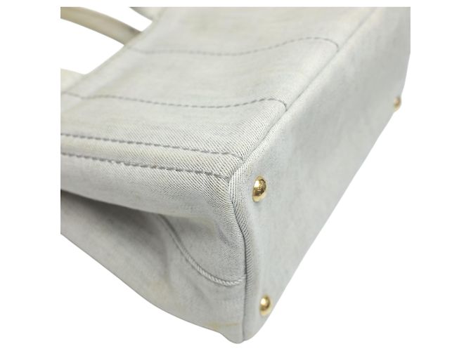 Bolsa Tote Canapa da Prada Branco - vista 9