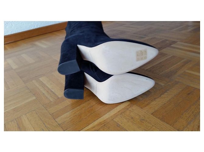 BOTAS ALTAS DE ANTE SERGIO ROSSI. Negro - vista 5