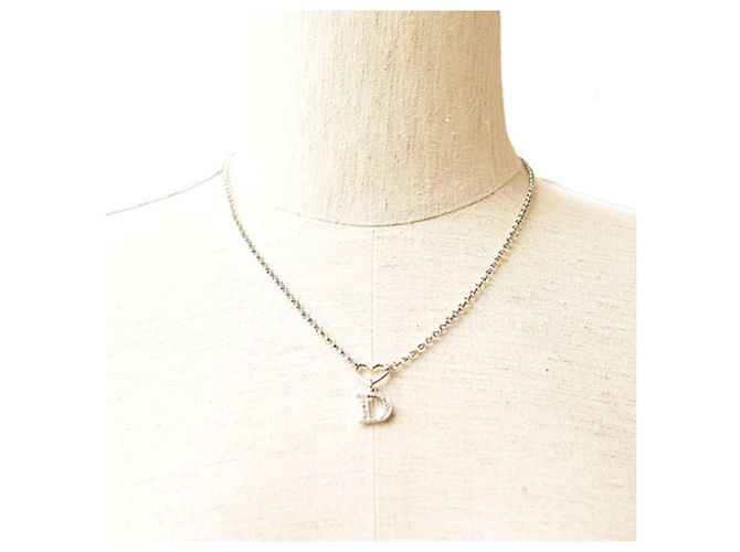 Collana in strass argento Christian Dior - vista 3