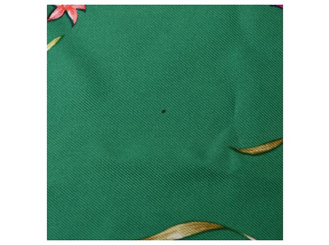 Bufanda Hermès Carré 90 Verde Azul marino - vista 7