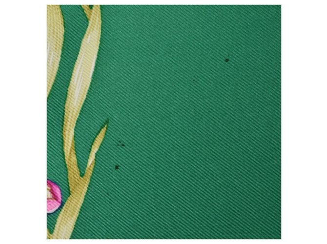 Bufanda Hermès Carré 90 Verde Azul marino - vista 9