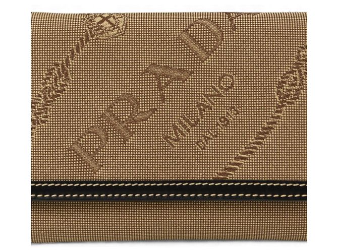 Jacquard Portafoglio pieghevole Prada in beige e nero - vista 2