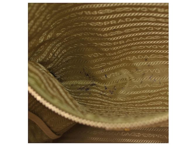 Beige Hirschleder Tote/Schultertasche Prada VIT DAINO - Ansicht 10