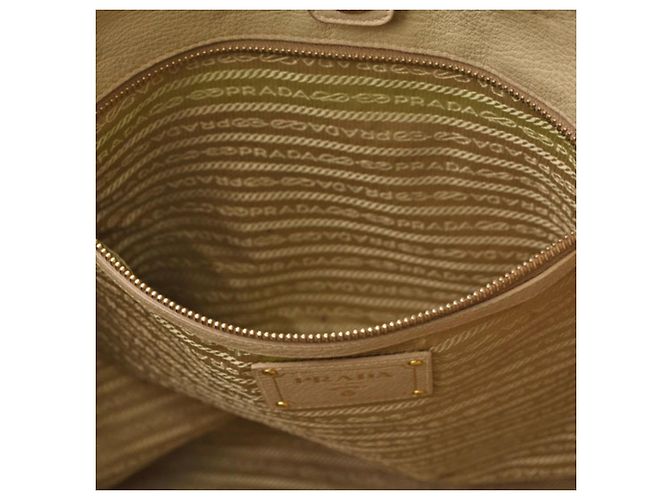 Beige Hirschleder Tote/Schultertasche Prada VIT DAINO - Ansicht 11