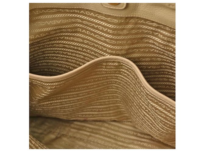 Beige Hirschleder Tote/Schultertasche Prada VIT DAINO - Ansicht 12
