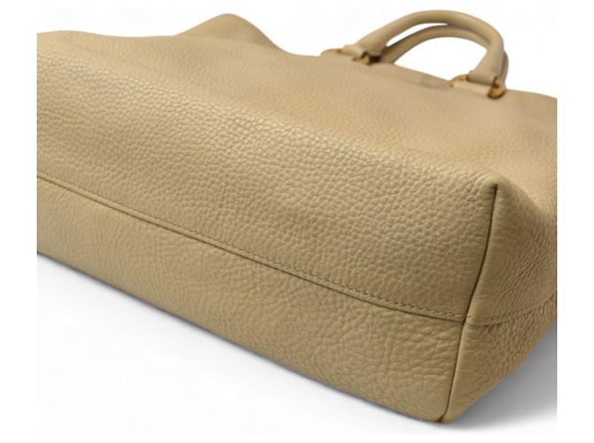 Beige Hirschleder Tote/Schultertasche Prada VIT DAINO - Ansicht 13