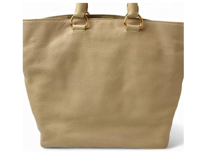 Beige Hirschleder Tote/Schultertasche Prada VIT DAINO - Ansicht 4