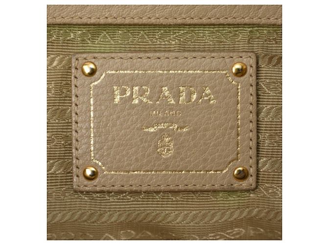 Beige Hirschleder Tote/Schultertasche Prada VIT DAINO - Ansicht 5