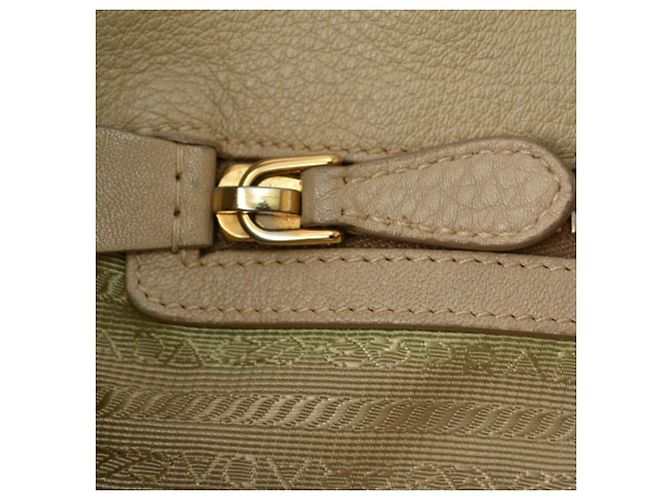 Beige Hirschleder Tote/Schultertasche Prada VIT DAINO - Ansicht 6