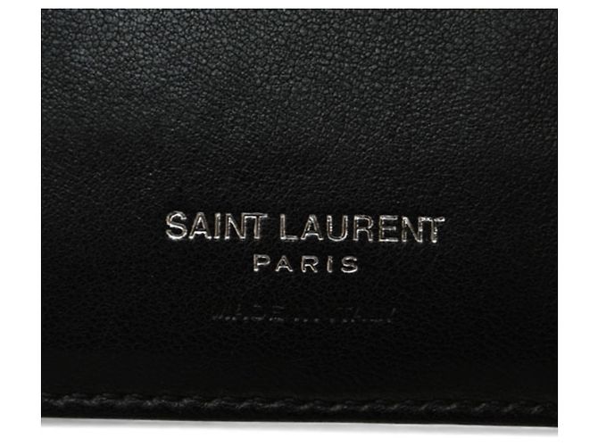Portafoglio Trifold Saint Laurent in pelle nera Nero - vista 10
