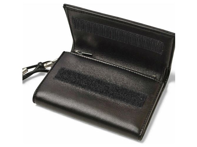 Portafoglio Trifold Saint Laurent in pelle nera Nero - vista 13