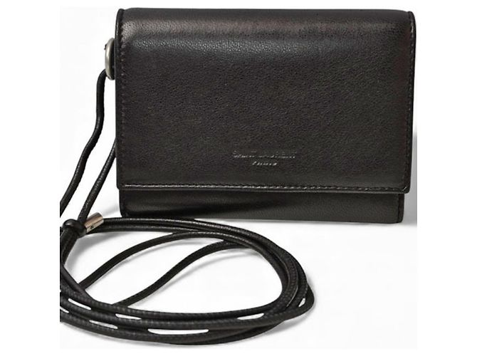 Portafoglio Trifold Saint Laurent in pelle nera Nero - vista 2