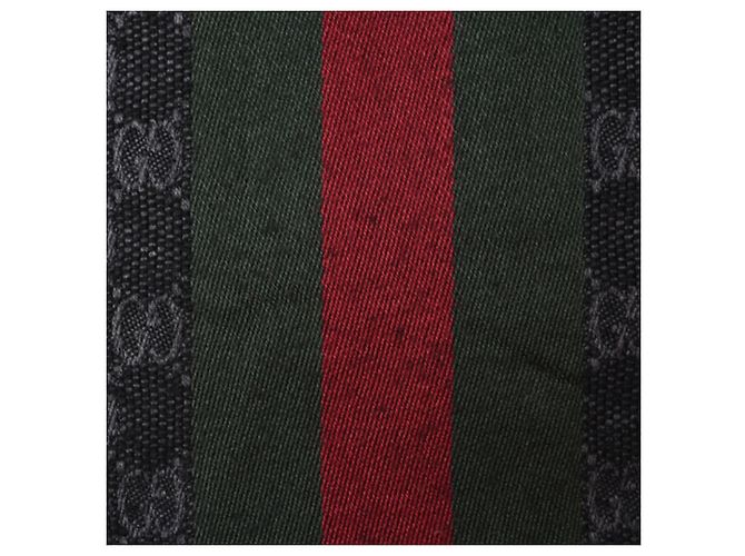Stola in lana e seta Gucci Marrone Nero - vista 4