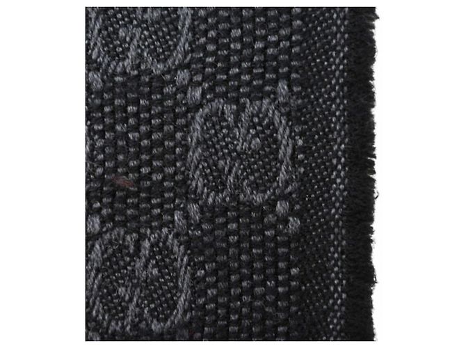 Stola in lana e seta Gucci Marrone Nero - vista 7