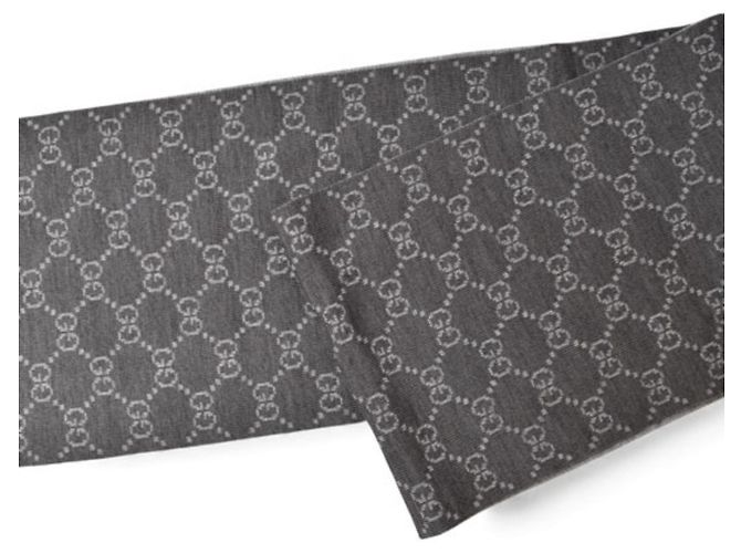 Sciarpa in lana Gucci Marrone Grigio - vista 3