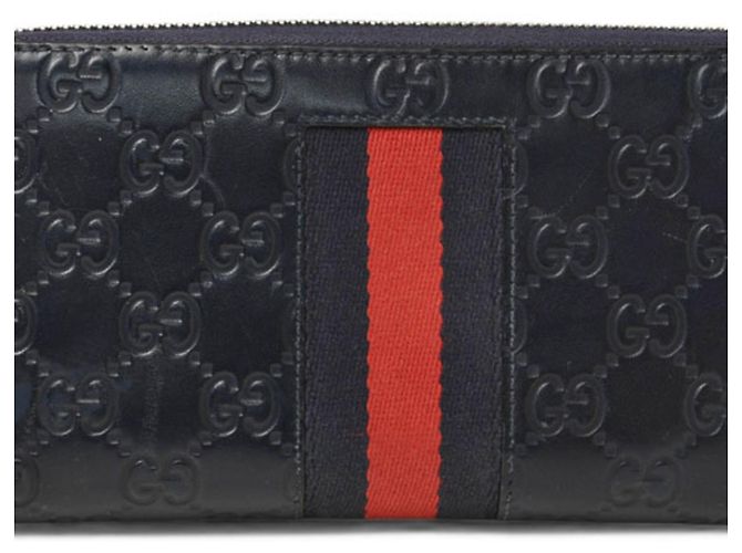 Portafoglio Lungo Gucci in Blu Marino Scuro e Rosso Blu navy - vista 2