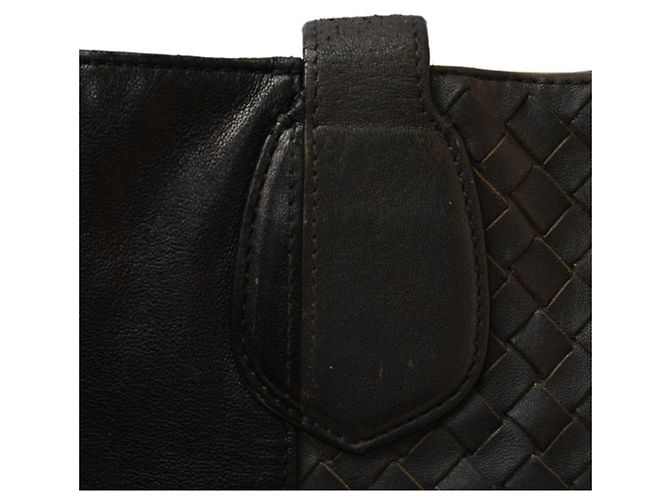 Borsa Messenger VN Intrecciato di Bottega Veneta Marrone Nero - vista 7