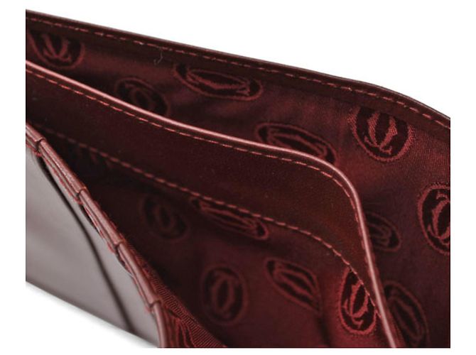 Portafoglio bi-fold Must de Cartier da uomo in bordeaux - vista 10