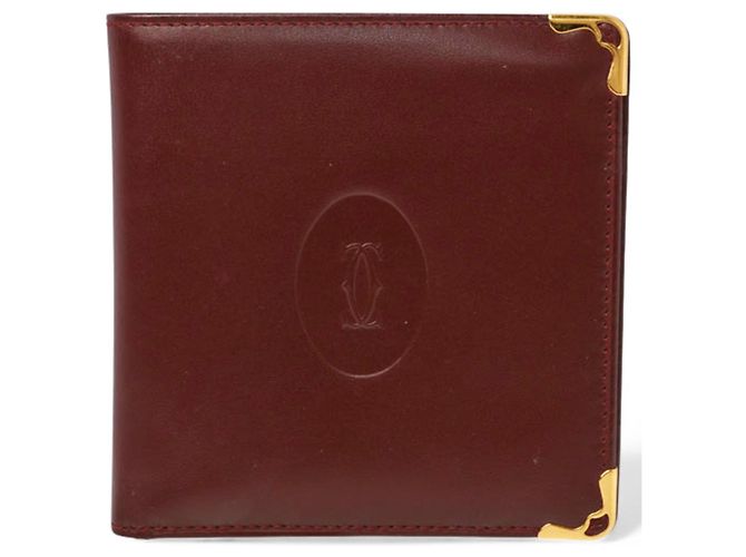 Portafoglio bi-fold Must de Cartier da uomo in bordeaux - vista 2
