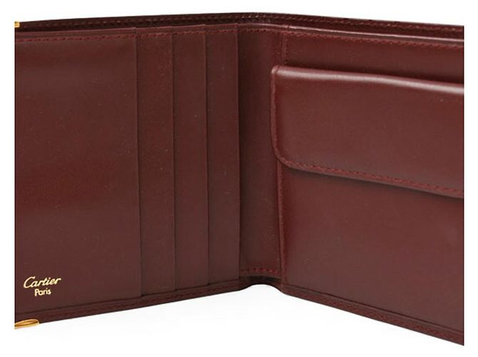 Portafoglio bi-fold Must de Cartier da uomo in bordeaux - vista 8