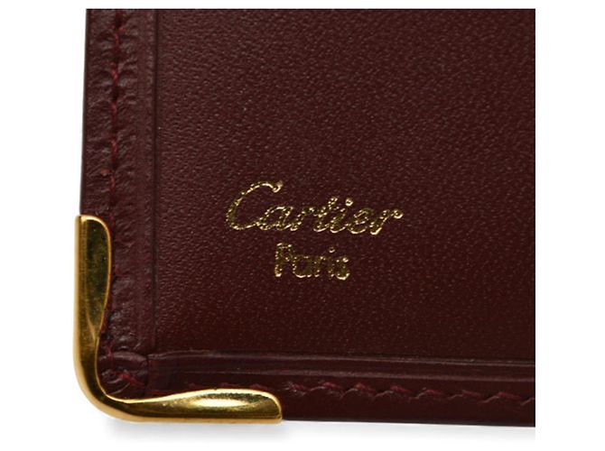 Portafoglio bi-fold Must de Cartier da uomo in bordeaux - vista 9