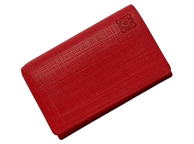 Billetera bifold de cuero rojo Loewe Roja - vista 2