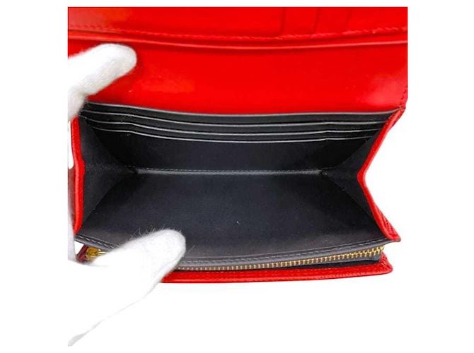 Billetera bifold de cuero rojo Loewe Roja - vista 7