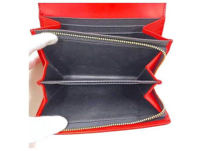 Billetera bifold de cuero rojo Loewe Roja - vista 8