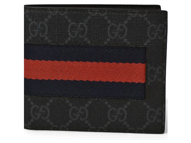 Portefeuille bifold pour homme Gucci Noir Rouge - vue 2