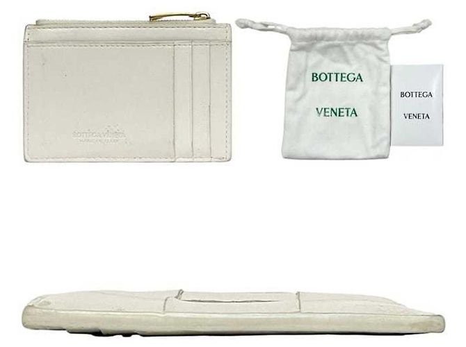 Monedero de cuero blanco Bottega Veneta - vista 3