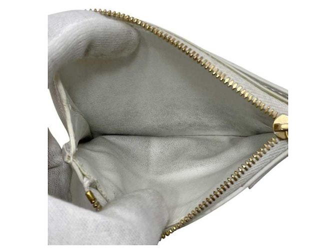 Monedero de cuero blanco Bottega Veneta - vista 9