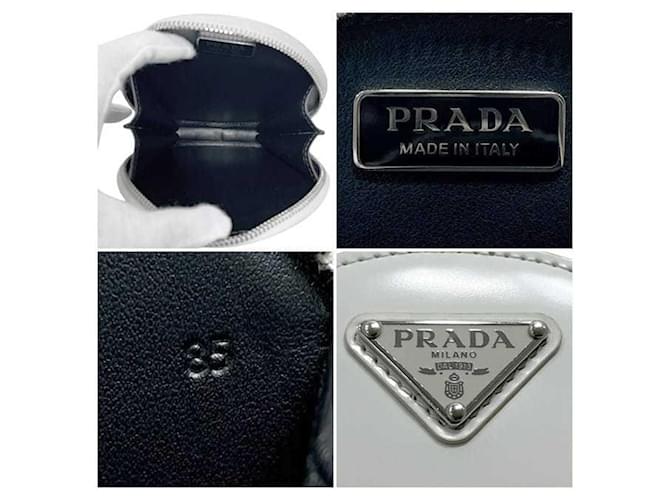 Borsa a spalla mini pochette bianca Prada Bianco - vista 6