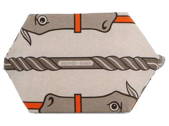 Hermès Marrón Toile H Plume Quadrige al Hilo Steeple 31 Castaño - vista 3
