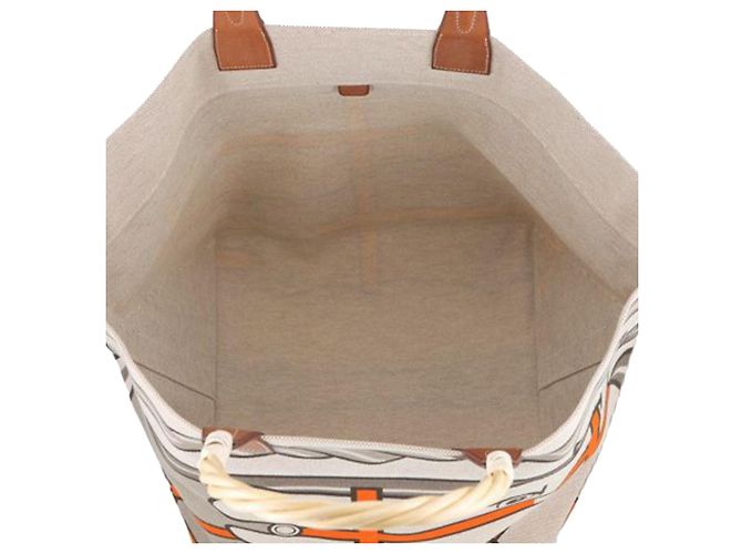 Hermès Marrón Toile H Plume Quadrige al Hilo Steeple 31 Castaño - vista 4