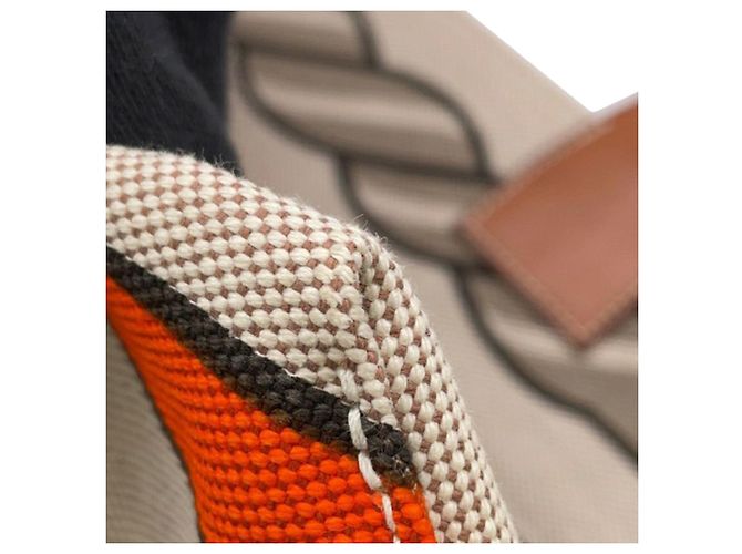 Hermès Marrón Toile H Plume Quadrige al Hilo Steeple 31 Castaño - vista 7