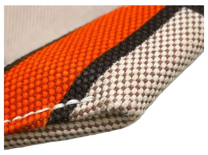 Hermès Marrón Toile H Plume Quadrige al Hilo Steeple 31 Castaño - vista 8