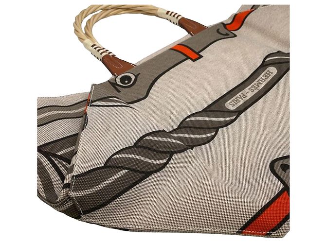 Hermès Marrón Toile H Plume Quadrige al Hilo Steeple 31 Castaño - vista 9