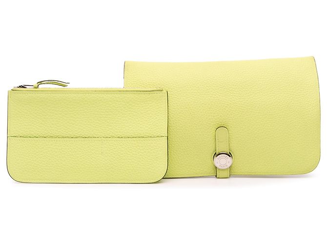 Cartera Duo Dogon GM en Togo Amarillo Hermès - vista 12
