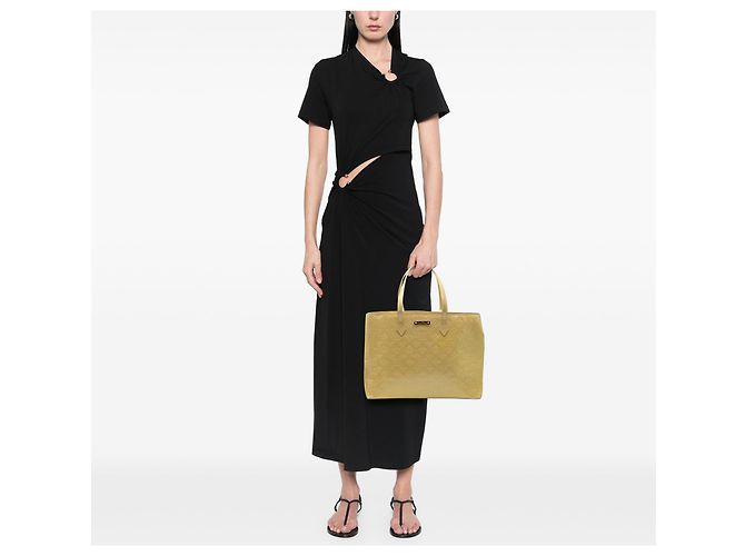 Louis Vuitton Borsa Wilshire MM in Vernis Monogram Giallo - vista 7