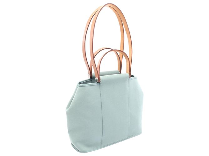 Hermès Cabag Elan PM in Tela Blu Blu chiaro - vista 2